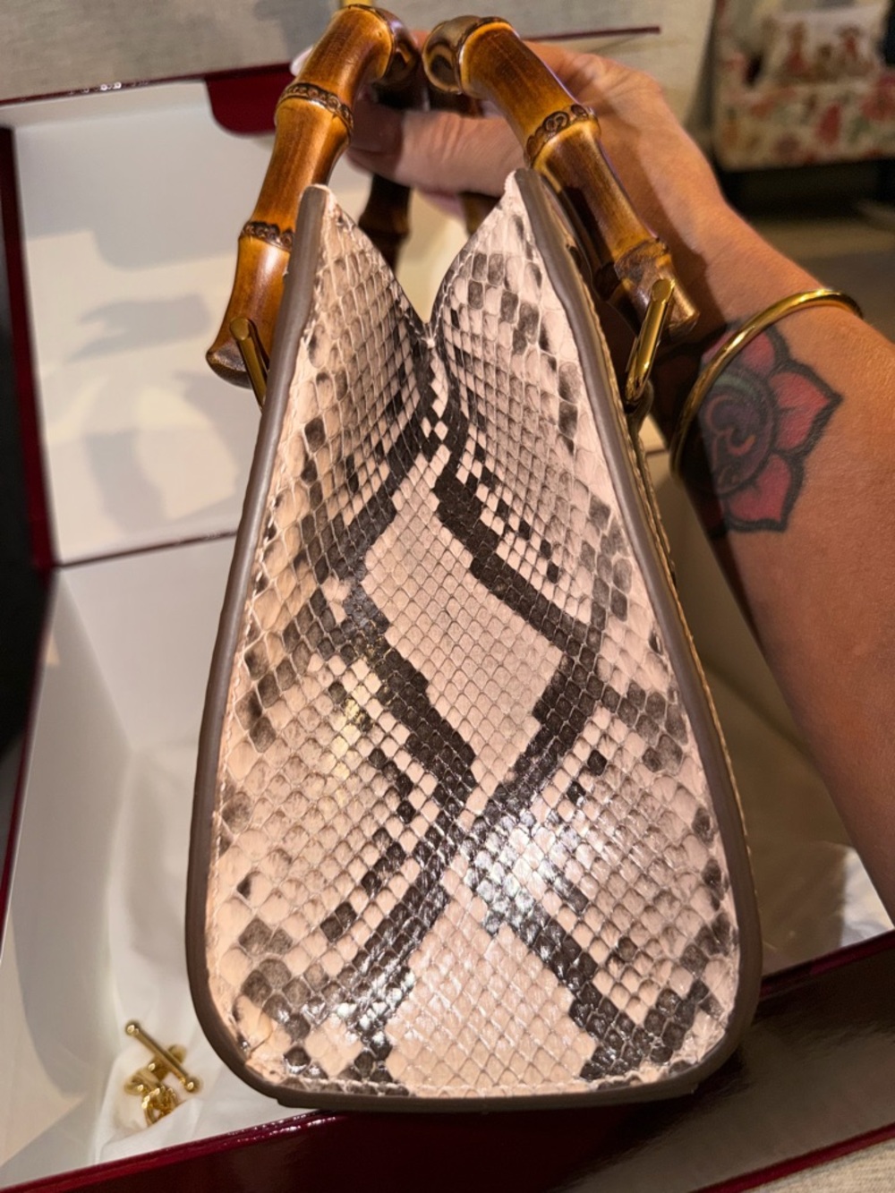 Gucci exotic Python Diana bag GHW BNIB - Picture 14 of 16